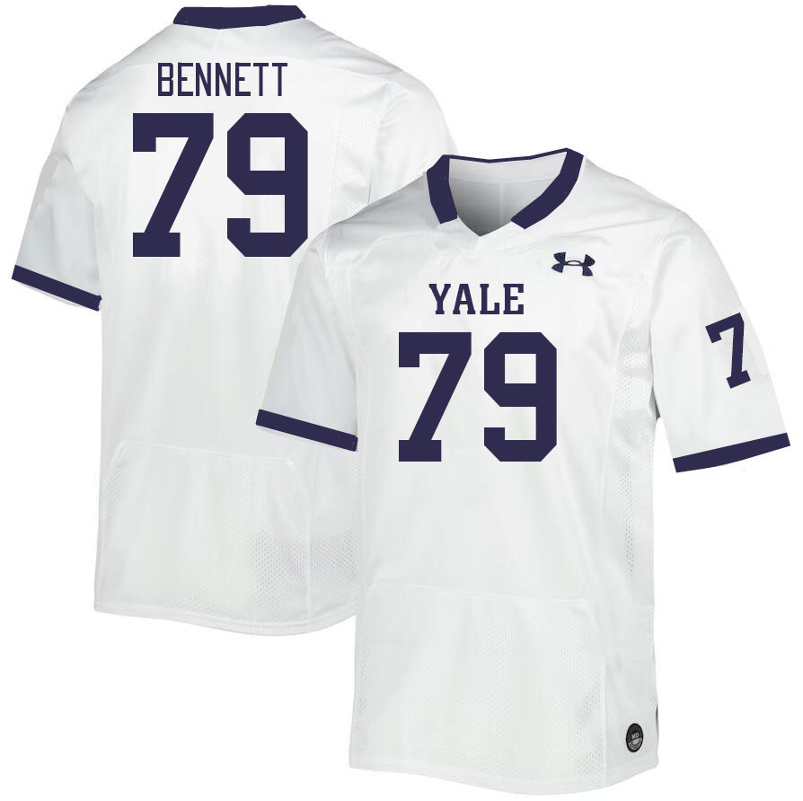 Men-Youth #79 Michael Bennett Yale Bulldogs 2023 College Football Jerseys Stitched-White